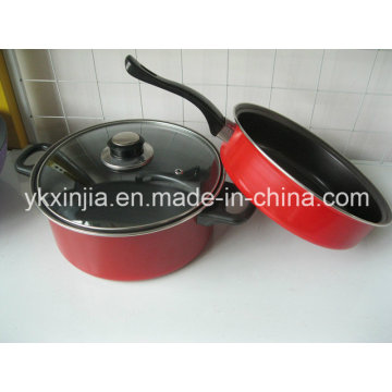 Acier au carbone Non-Stick Coating Cookware Set Kitchenware